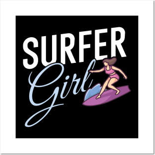 Surfer girl Posters and Art